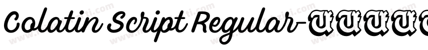 Colatin Script Regular字体转换